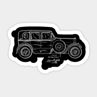 Automobile Car Vintage Patent Drawing Sticker